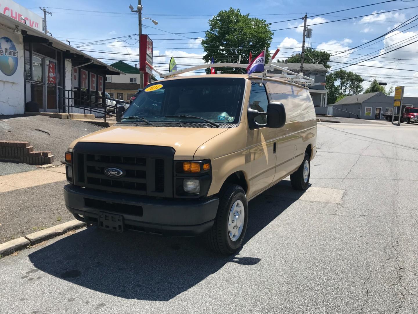 2011 Tan /Gray Ford E-Series Van E250 (1FTNE2EW5BD) with an 4.8 V8 engine, Automatic transmission, located at 577 Chester Pike, Prospect Park, PA, 19076, (610) 237-1015, 39.886154, -75.302338 - Photo#2